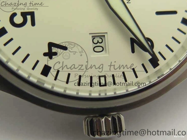 MIROTIME 0328 Efficient Mark XVIII Le Petit Prince IW327001 SS MKS 1:1 Best Edition White Dial On Leather Strap MIYOTA9015 V 7220